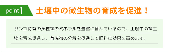 土壌中の微生物の育成を促進