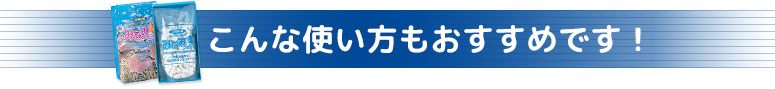 こんな使い方もおすすめです”